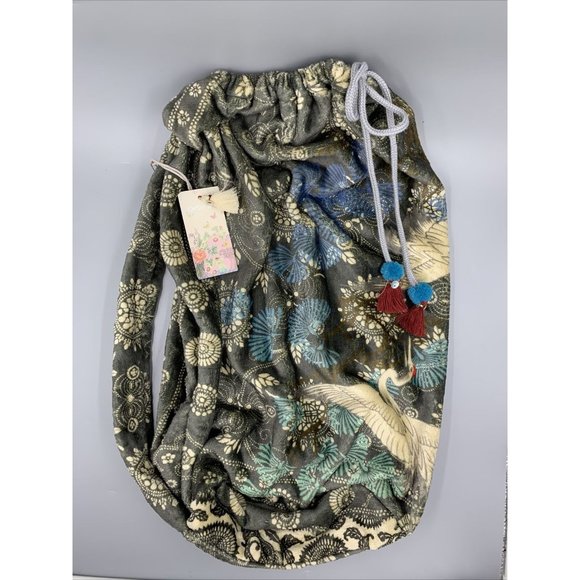 Johnny Was Bags Johnny Was Drawstring Bag Vignes Bird Print No